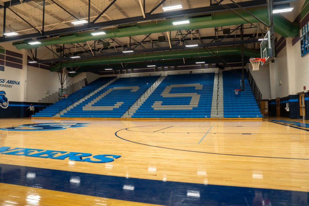 Roth Lighting successfully transformed Canyon High School's gymnasiums, implementing state-of-the-art, energy-efficient lighting solutions that enhance both the functionality and aesthetics of the athletic spaces.