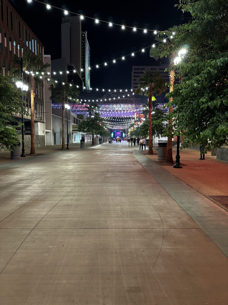 Downtown Las Vegas Lighting Project completed by Roth Lighting
